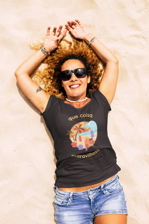 What a Wonderful Thing T-shirt de manga curta de estilo macio para mulheres