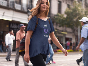 Look but No Touching T-shirt de estilo suave para mulheres