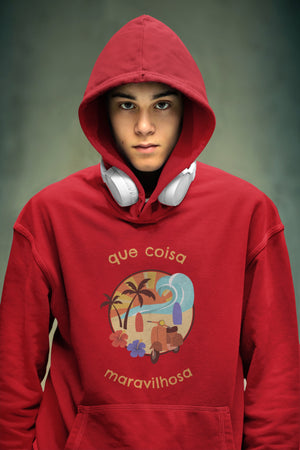 Que coisa maravilhosa hoodie para homens