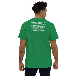 Camiseta de negócios - design nas costas em camiseta masculina de corte reto