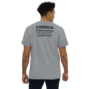 Camiseta de negócios - design nas costas em camiseta masculina de corte reto