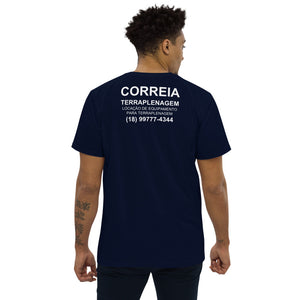 Camiseta de negócios - design nas costas em camiseta masculina de corte reto