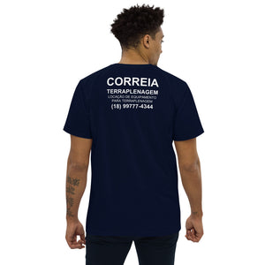 Camiseta de negócios - design frente e costas em camiseta masculina de corte reto