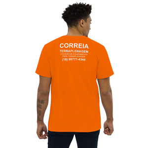 Camiseta de negócios - design frente e costas em camiseta masculina de corte reto