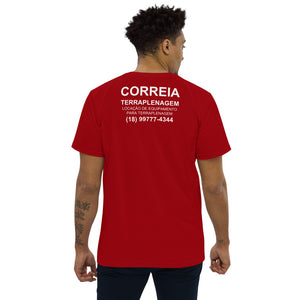 Camiseta de negócios - design nas costas em camiseta masculina de corte reto