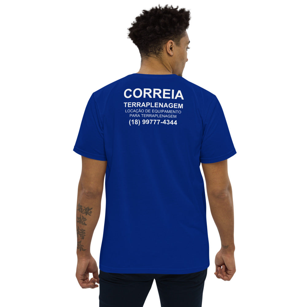 Business T-Shirt - Back design on Men's fitted straight cut t-shirt