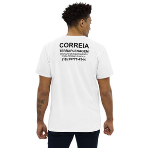 Camiseta de negócios - design nas costas em camiseta masculina de corte reto