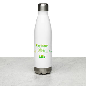 Can you feel the Rhythm of Life - Stainless steel water bottle