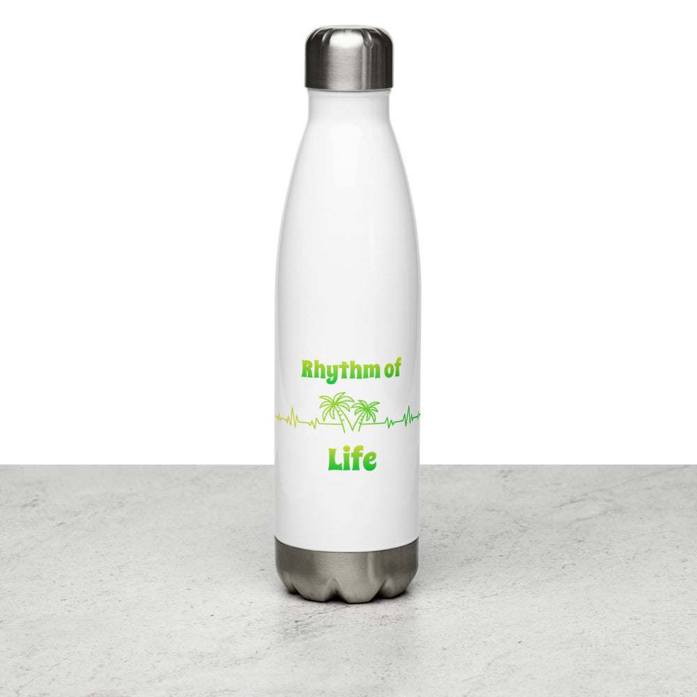 Can you feel the Rhythm of Life - Stainless steel water bottle