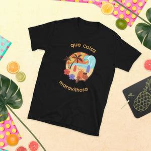 What a Wonderful Thing T-shirt de manga curta de estilo macio para mulheres