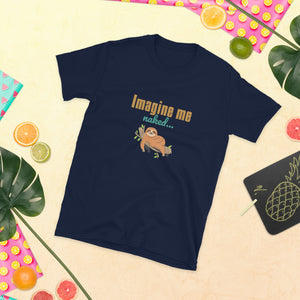 Imagine me T-shirt de manga curta de estilo macio nua para mulher