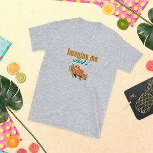 Imagine me T-shirt de manga curta de estilo macio nua para mulher