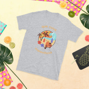 What a Wonderful Thing T-shirt de manga curta de estilo macio para mulheres