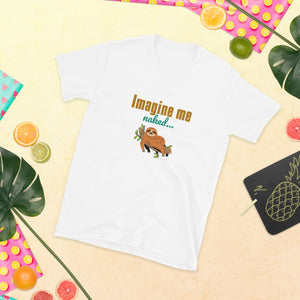 Imagine me T-shirt de manga curta de estilo macio nua para mulher