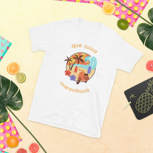 What a Wonderful Thing T-shirt de manga curta de estilo macio para homem