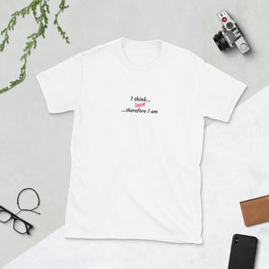 Lets get Philosophical about Love T-shirt de estilo macio de manga curta para homens