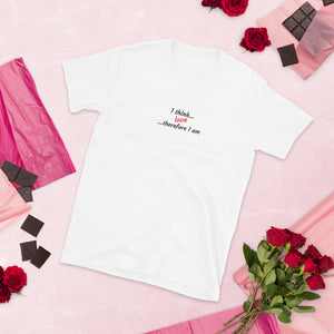 Lets get Philosophical about Love T-shirt de estilo macio de manga curta para mulheres